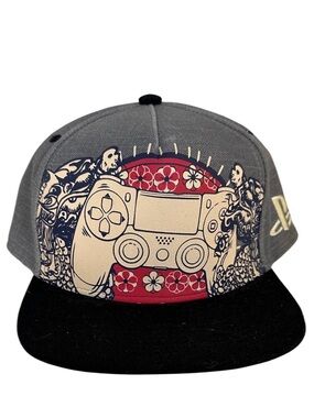 Sony PlayStaion Difuzed Japan Gray Cream Red Black Snap Back Cap